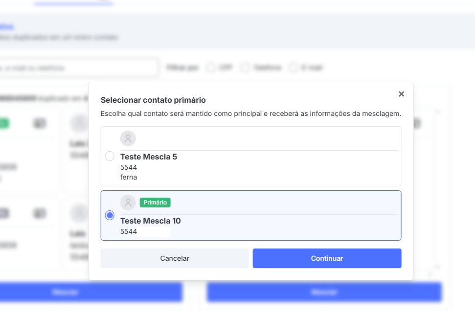 :class=sombracaixa Grupos Unificar Contatos