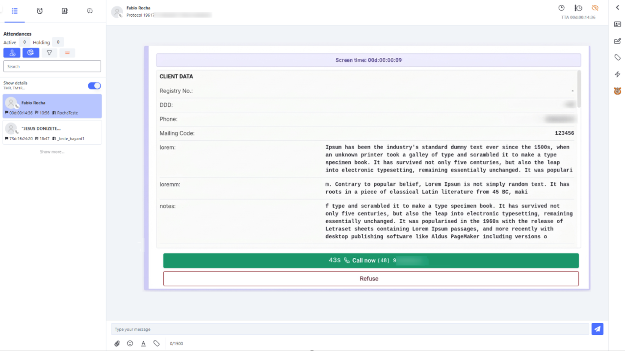 :class=sombracaixa Atendimento Discador