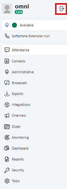 Logout button