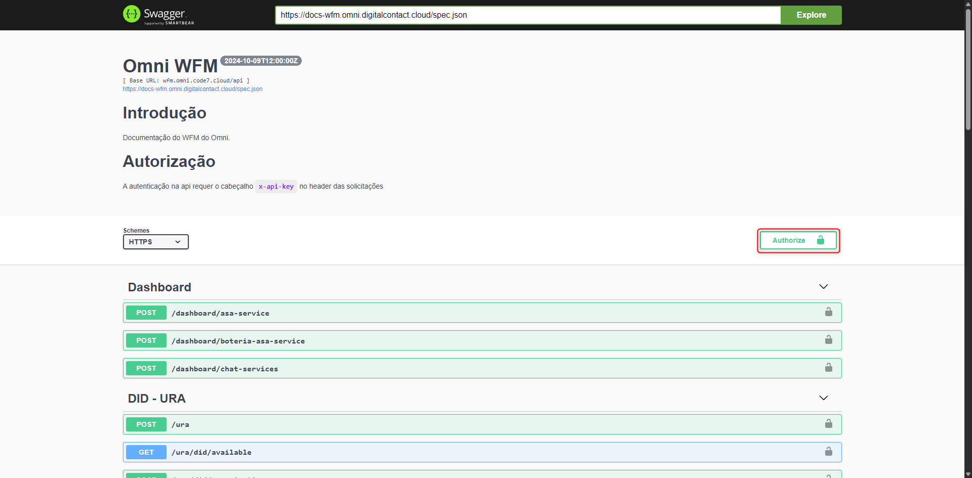 Colar x_api_key 1