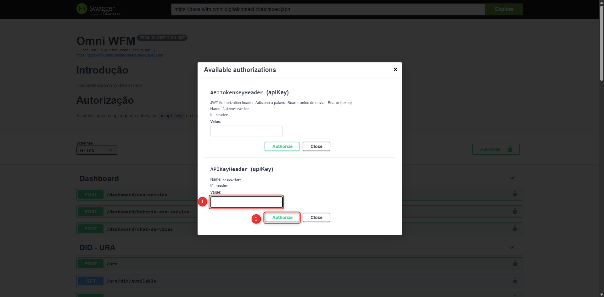 Colar x_api_key 2