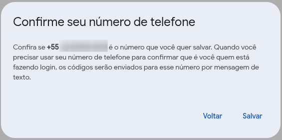 :class=sombracaixa Confirmar Número de Telefone Pop-up