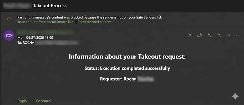 Email Takeout