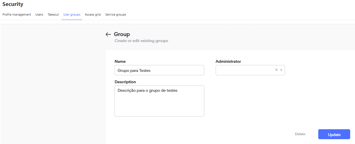 Grupo de usuários