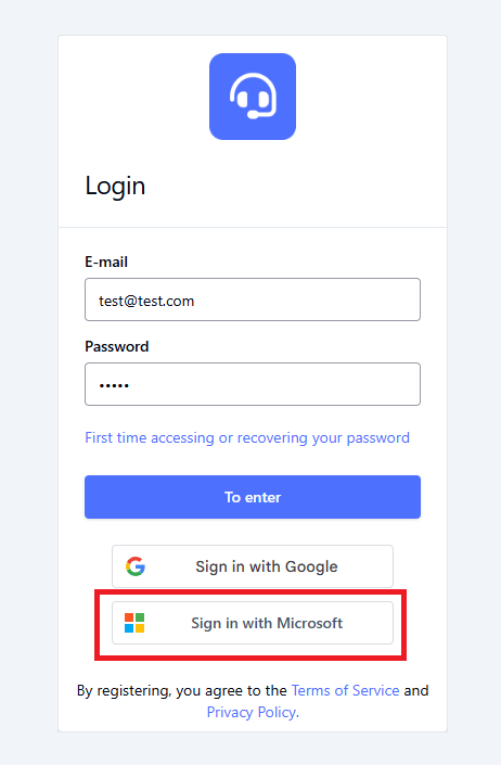 Login with Microsoft account