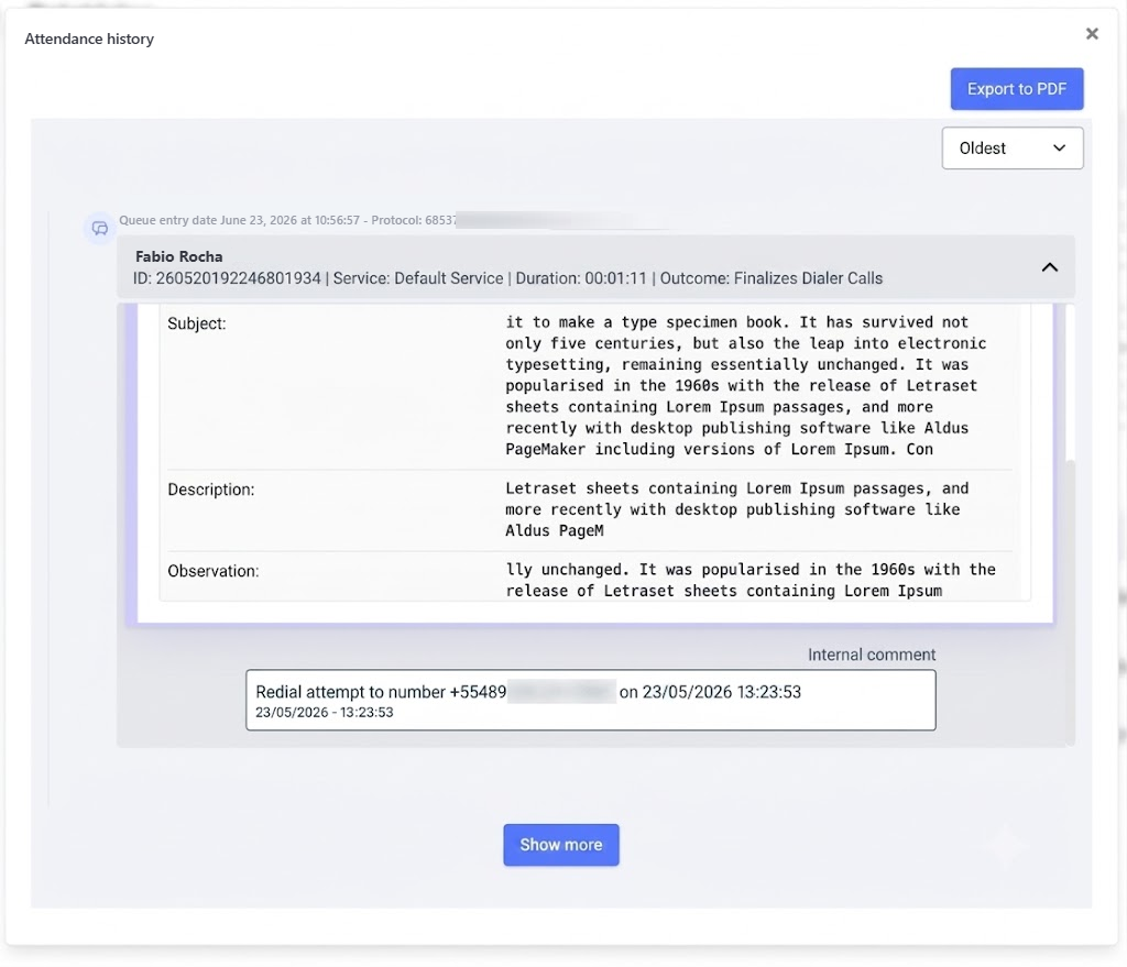 Redialing Interaction Tracking
